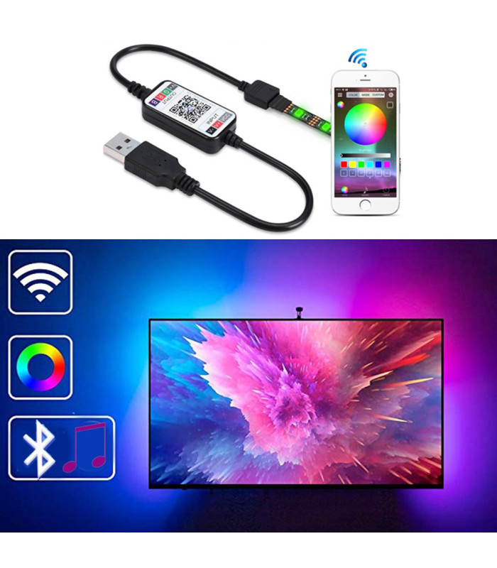 LED RGB teip 5M niiskuskindel BLUETOOTH juhtimisega