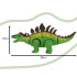 Kaugjuhtimispult dinosaurus RC Stegosaurus läheb hõõguvalt möirgama