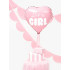 "It's a girl" fooliumõhupall beebiõhtule roosa süda 48cm