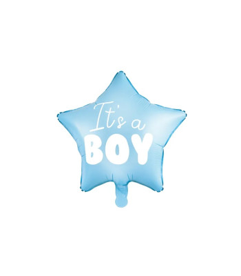 "It's a boy" fooliumist õhupall baby shower star sinine 48cm