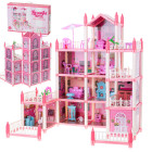 Dollhouse villa roosa "tee ise" 4 mööblitaset