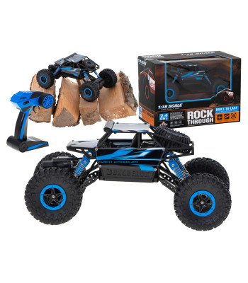 RC automobilis Rock Crawler HB 2.4GHz 1:18 mėlynas