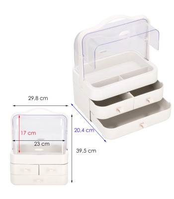 HA1094 KOSMEETIKA ORGANISAATOR 39,5X29,8X20,4 CM