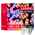 100 LED patareiga mitmevärvilist jõulupuu tuled puldiga Springos CL4036