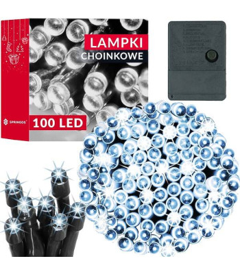 Kuuse tuled 100 led Springos CL0127 külm valge 8,5 m