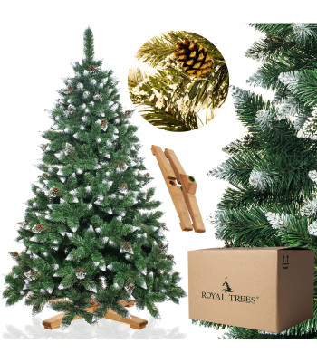 CT0190 Kunstlik jõulupuu 180 cm premium Royal Trees, lumine teemantmänd käbidega