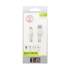 Lame kaabel USB/microUSB 30cm valge