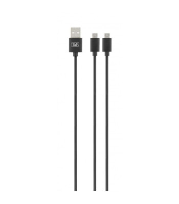 TnB kahekordne microUSB kaabel - USB, 1m, must