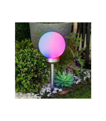 Päikeselamp - RGB 4 LED palli 20 cm