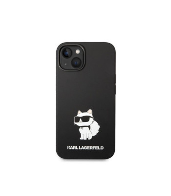 Karl Lagerfeld iPhone 14 Plus 6,7 KLHCP14MSNCHBCK ümbris must HC Silikoon NFT Choupette