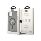 Karl Lagerfeldi ümbris iPhone 15-le 6,1 KLHMP15SHGKCNOK Must HC Magsafe IML KC Glitter