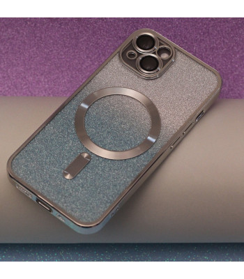 Glitter Chrome telefoniümbris iPhone 14 Plus 6,7 hõbedase gradiendiga