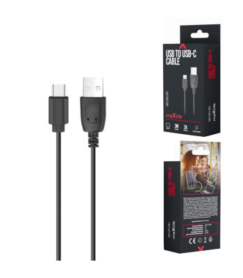 Maxlife kaabel USB - USB-C 3,0 m 2A must