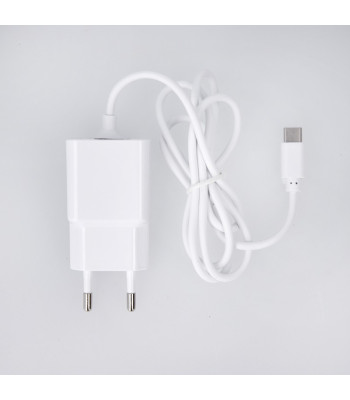 Maxlife MXTC-03 laadija 2,1A valge USB-C kaabliga 1 m