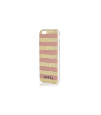 Guess iPhone 6 / 6S GUHCP6STGPI roosa kõva ümbris Ethnic Chic Stripes 3D