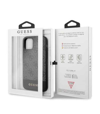 Guess ümbris iPhone 11 jaoks GUHCN61G4GLGR hall kõva ümbris, 4G PU metallist logo