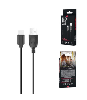 Maxlife kaabel USB - USB-C 0,5 m 2A must