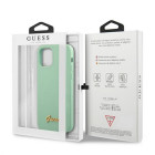 Guess Case iPhone 12 / 12 Pro 6.1 GUHCP12MLSLMGGN roheline kõvaümbris, silikoonmetallist logo skript