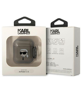 Karl Lagerfeld ümbris Airpods 1/2 KLA2HNIKTCK must Karl`s Head