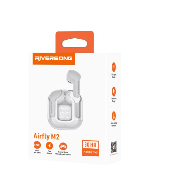 Riversong Bluetooth kõrvaklapid AirFly M2 TWS valge EA233