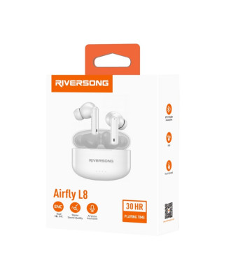 Riversong Bluetooth kõrvaklapid AirFly L8 TWS valged EA226