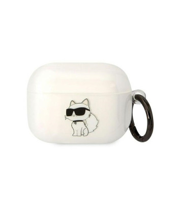 Karl Lagerfeldi etapid Airpods Pro KLAPHNCHTCT White Ikonik Choupette jaoks