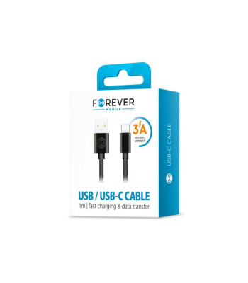 Foreveri kaabel USB - USB-C 1,0 m 3A must