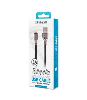 Forever Tornado kaabel USB - Lightning 1,0 m 3A must