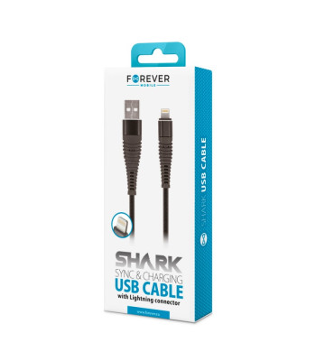 Forever Shark kaabel USB - Lightning 1,0 m 2A must