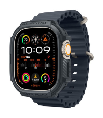 Spigen Rugged Armour ümbris Apple Watch Ultra 1/2 (49 mm) tumehall