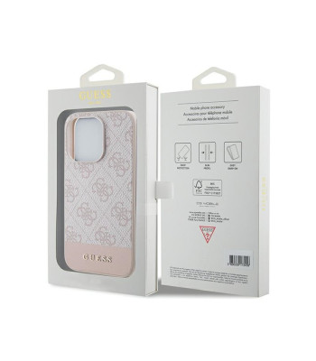 Guess ümbris iPhone 15 Pro 6.1 GUHCP15LG4GLPI roosa HC PC/TPU 4G PU ALUMISRIIBA jaoks