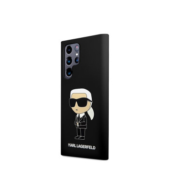 Karl Lagerfeldi ümbris Samsung Galaxy S24 Ultra KLHCS24LSNIKBCK must HC SILICONE NFT IKONIK jaoks