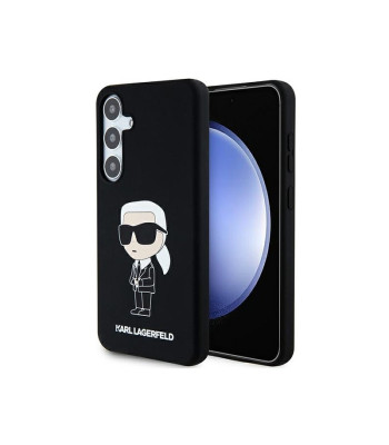 Karl Lagerfeldi ümbris Samsung Galaxy S24 Plus KLHCS24MSNIKBCK must HC SILICONE NFT IKONIK jaoks