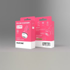 PANTONE autolaadija 38W PD QC 1x USB 1x USB-C PT-PDDC05 Pink 184C