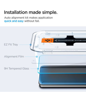 Spigen karastatud klaas GLAS.TR EZ FIR 2-pakk Samsung Galaxy S24 läbipaistev