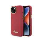 Guess ümbris iPhone 15 6.1 GUHCP15SSMBSLM magenta HC SILICONE SCRIPT METAL LOGO – RAAM