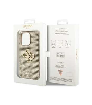 Guess ümbris iPhone 15 Pro Max 6,7 kullaga GUHCP15XPSP4LGD HC PERFORATED PU 4G GLITTER