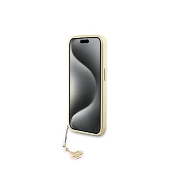 Guess ümbris iPhone 15 Pro Max 6.7 GUHCP15XGF4GBR pruun kõva ümbris 4G Charms Collection jaoks