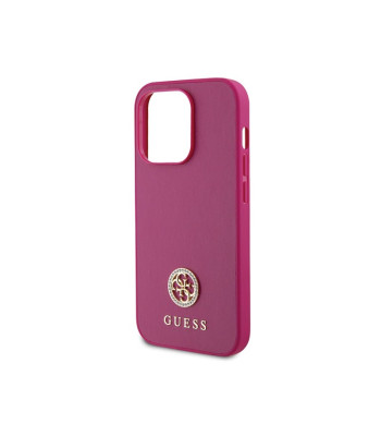 Guess ümbris iPhone 15 Pro Max 6,7 GUHCP15XPS4DGPP roosa HC PU 4G Metal Logo Strass jaoks