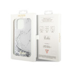 Guess ümbris iPhone 14 Pro Max 6,7 GUHCP14XLCSGSGH valge kõva korpuse jaoks Liquid Glitter Marble