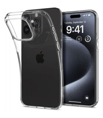 Spigeni vedelkristallümbris iPhone 15 Pro 6.1 Crystal Clear jaoks