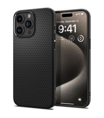 Spigen ümbris Liquid Air iPhone 15 Pro Max 6.7 mattmust