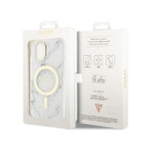 Guess ümbris iPhone 14 6.1 GUHMP14SPCUMAH valge kõva ümbrisele Marble MagSafe