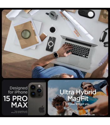 Spigen ümbris Ultra Hybrid Mag Magsafe iPhone 15 Pro Max 6.7 valgele