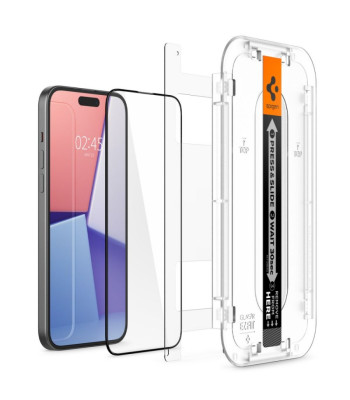 Spigen karastatud klaas GLAS.TR EZ FIT FC 2-PACK iPhone 15 Plus 6,7 must