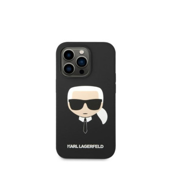 Karl Lagerfeld ümbris iPhone 14 Pro 6.1 KLHMP14LSLKHBK must kõva ümbris Silikoon Karl's Head Magsafe