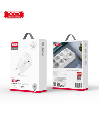 XO seinalaadija CE06 PD 30W 1x USB-C valge