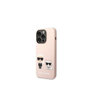 Karl Lagerfeld ümbris iPhone 14 Pro Max 6.7 KLHMP14XSSKCI roosa kõva ümbris Magsafe Liq Silicone Karl - Choupette