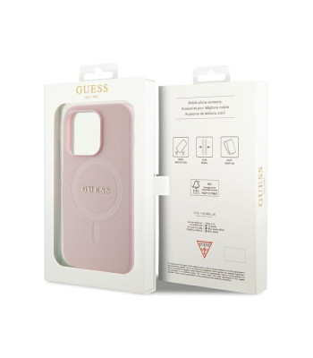 Guess ümbris iPhone 13 Pro Max 6.7 GUHMP13XPSAHMCP roosa Saffiano Magsafe jaoks