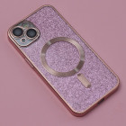 Glitter Chrome Mag ümbris iPhone 15 Plus 6.7 roosa jaoks